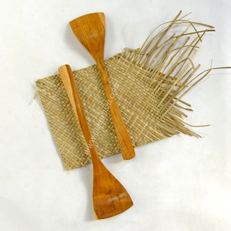 Teak Wood - Wooden Stir Fry Utensil 11.8 inches length | Kitchenware